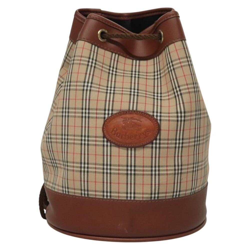 Burberry Nova Check Canvas Shoulder Bag Beige